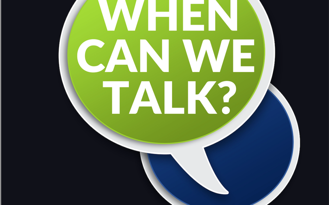 Book cover for When Can We Talk?